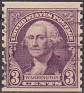 United States - 1932 - Characters - 3 ¢ - Violet - Estados Unidos, Characters - Scott 720 - President George Washington (22/1/1732-14/12/1799) - 0